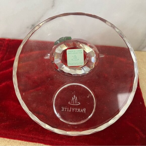 PartyLite Sparkle Colored Crystal Winter Snowman Tealight Holder Retired - Picture 6 of 9